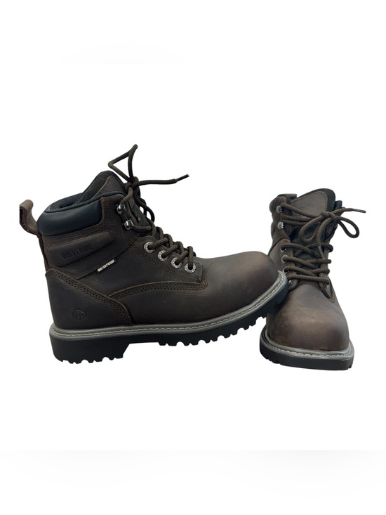 Wolverine Brown Leather Lace-Up Work Boots main image 6